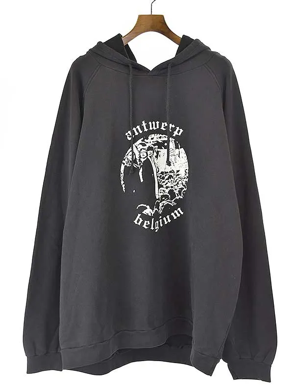 RAF SIMONS ラフシモンズアーカイブ 21SS Oversized hooded sweater Antwerp プルオーバーパーカー