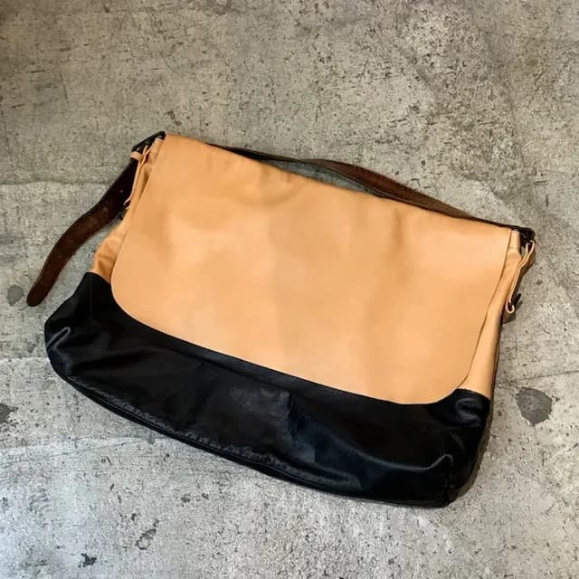 SUNSEA SUNSEA 11AW Big messenger bag バイカラーメッセンジャーバッグ