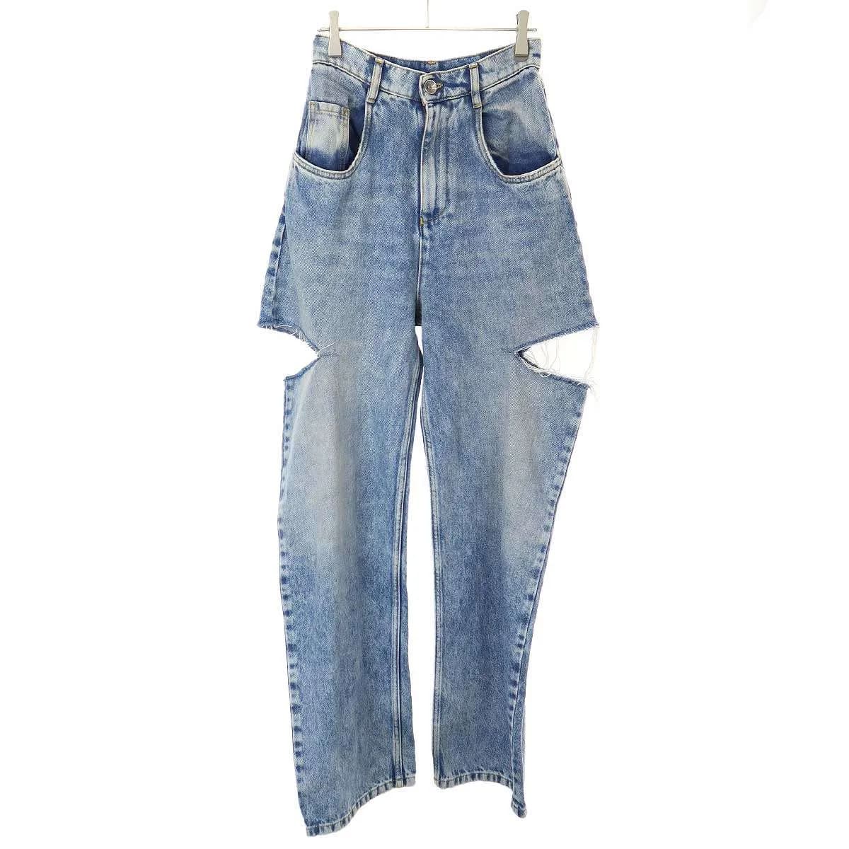 Maison Margiela メゾン マルジェラ 22SS PANTS 5 POCKETS スラッシュデニムパンツ