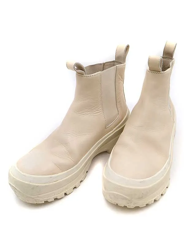 JIL SANDER ジルサンダー サイドゴアプラットフォームレザーブーツ
