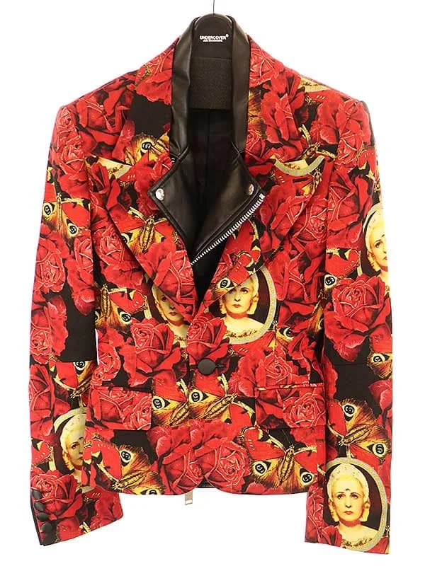 UNDERCOVER アンダーカバー 21AW ROSE&WE レザードッキングデザインジャケット