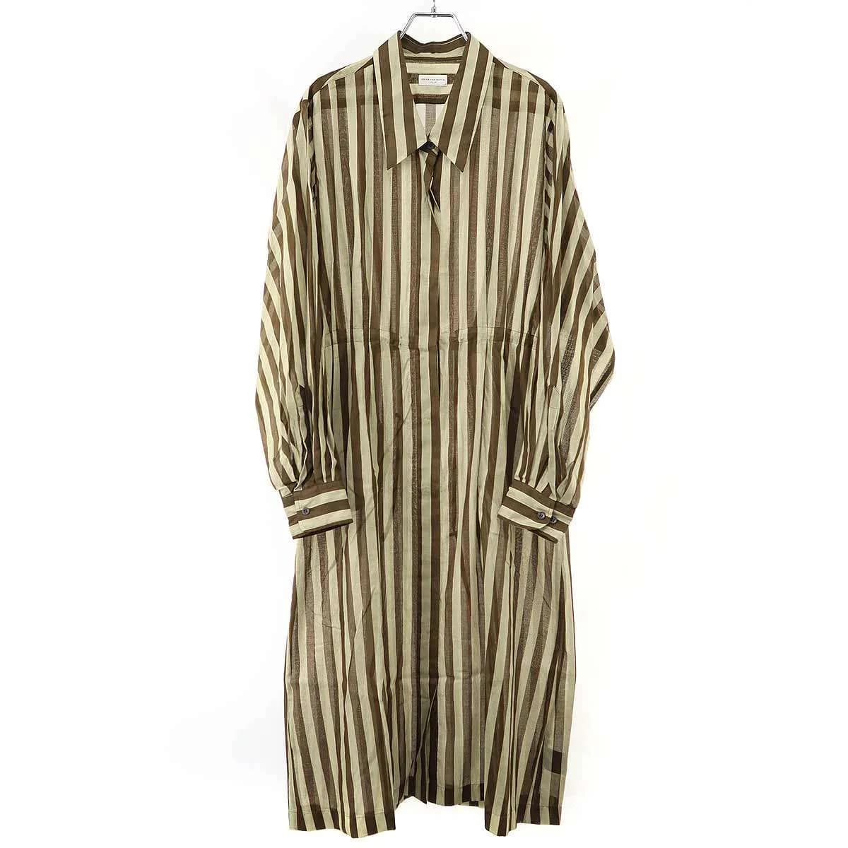 DRIES VAN NOTEN ドリスヴァンノッテン 24SS DARLOS 8140 W.W.DRESS ストライプシアードレスワンピース