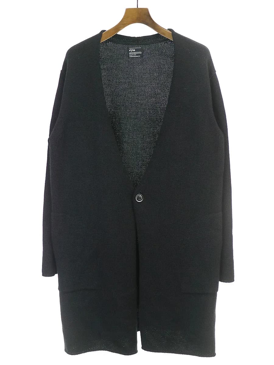 Yohji Yamamoto サイト バイ ヨウジヤマモト 17AW アクリルウールニットロングカーディガン