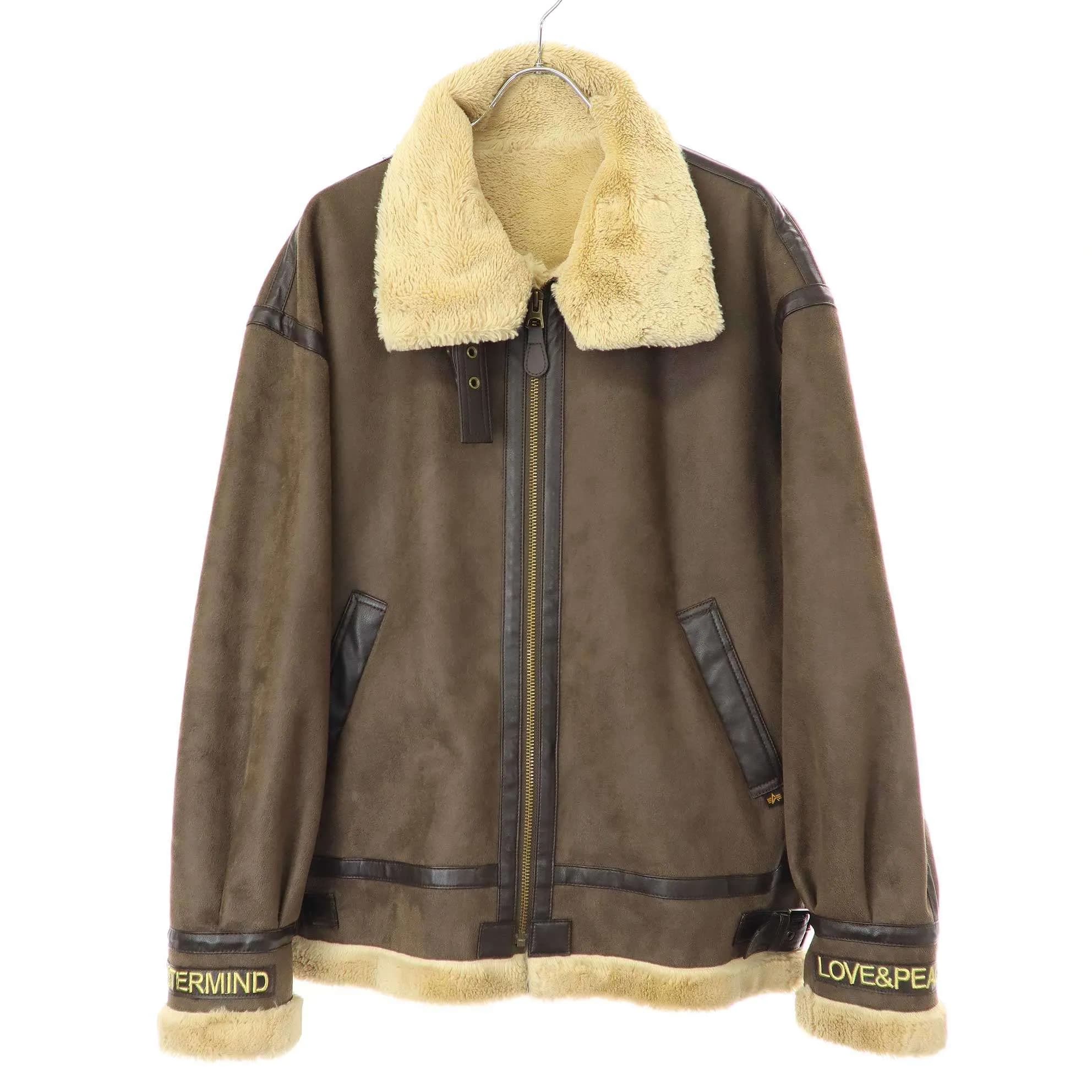 mastermind JAPAN マスターマインドジャパン×アルファ 21AW B-3 JACKET フェイクムートンジャケット