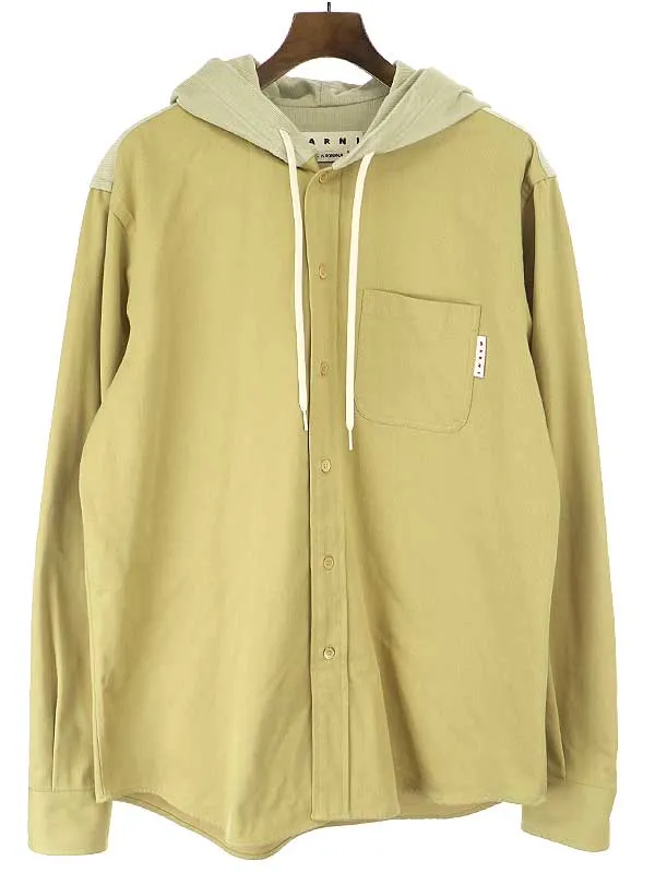 MARNI マルニ 21SS コーデュロイフーデットキャンバスシャツ