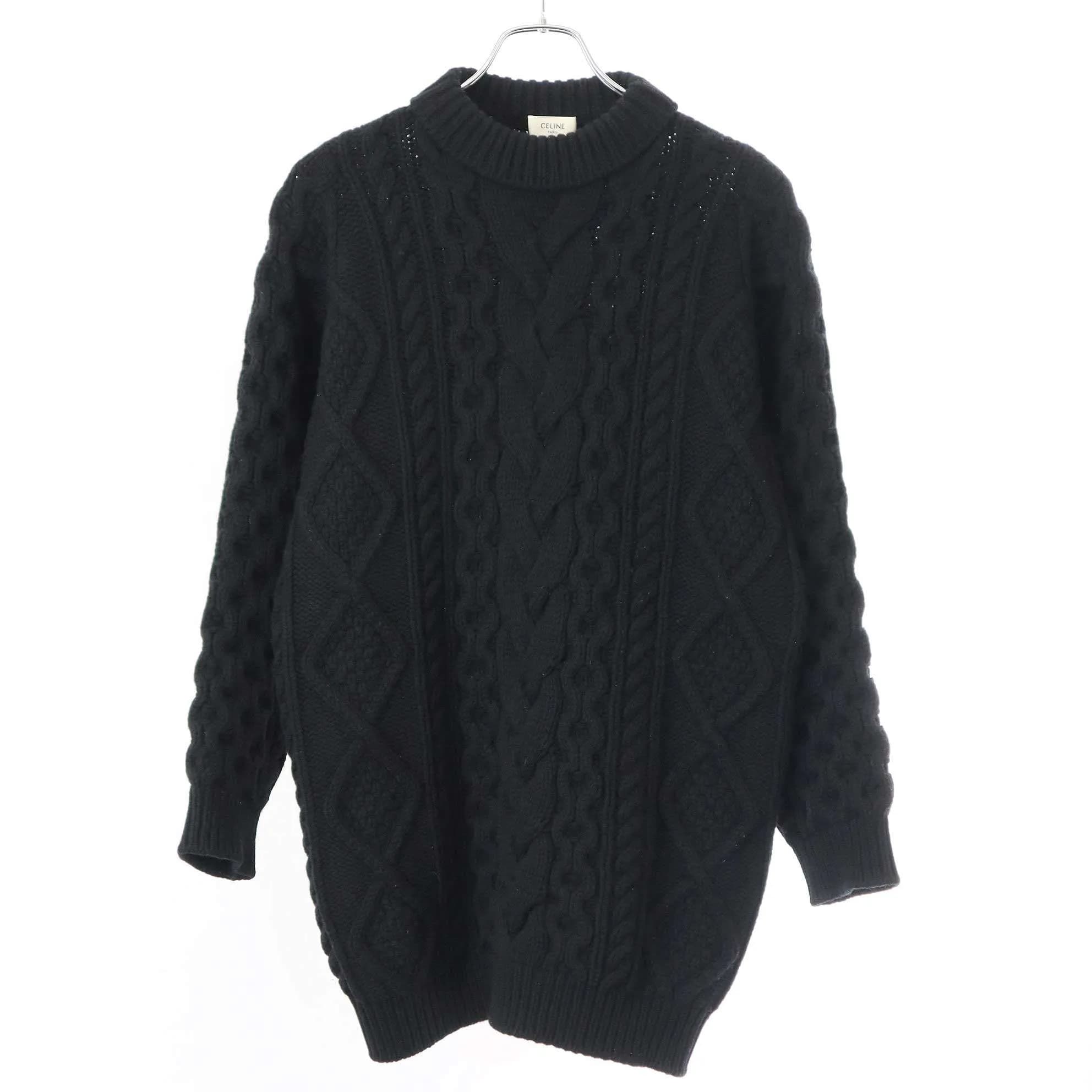 CELINE セリーヌ ウールカシミヤケーブルニットセーター 2A614374D