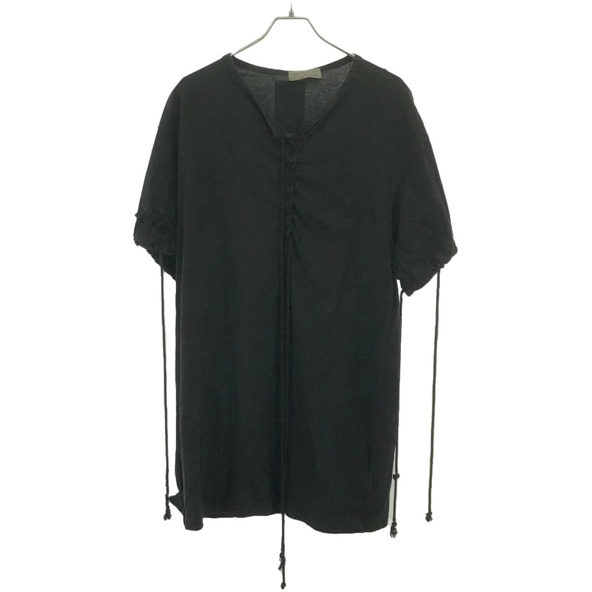 Yohji Yamamoto ヨウジヤマモト プールオム 19SS ヒモ通し半袖カットソー HH-T29-083