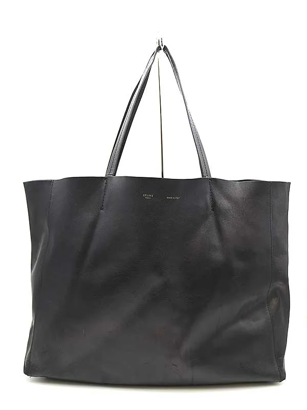 CELINE セリーヌ ホリゾンタルカバ レザートートバッグ