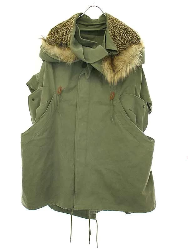 COMME des GARCONS ジュンヤワタナベ コムデギャルソン 17AW レオパードファーミリタリーモッズベストコート