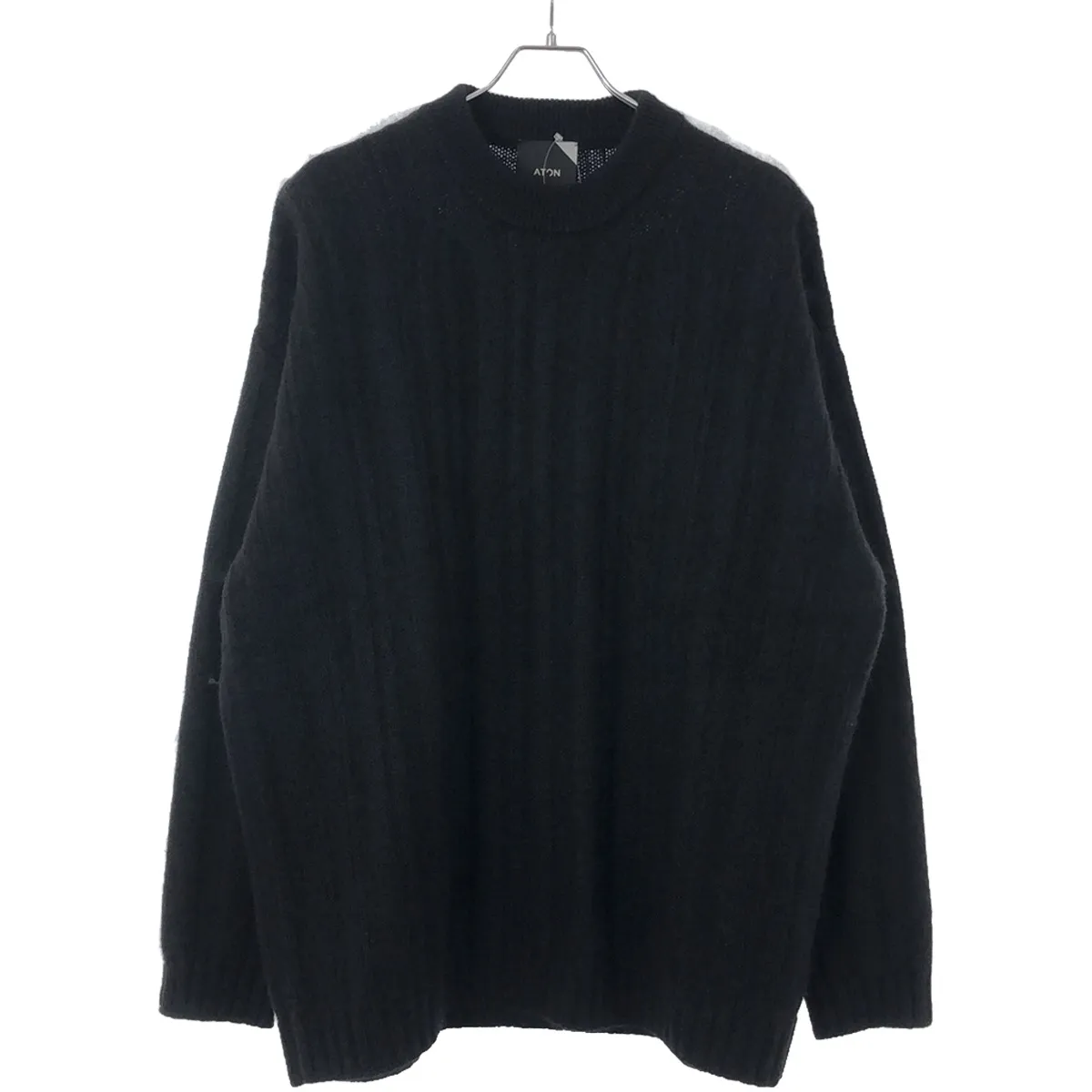 Aton エイトン 21AW MOHAIR SILK SHAGGY RANDOM RIB CREWNECK シャギーニットセーター 6970501