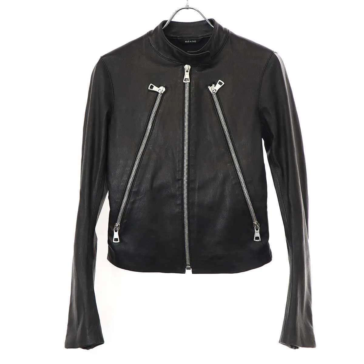 Maison Margiela メゾン マルタン マルジェラ 4 12AW 5 zip biker jacket ハの字ラムレザージャケット S51AM0129