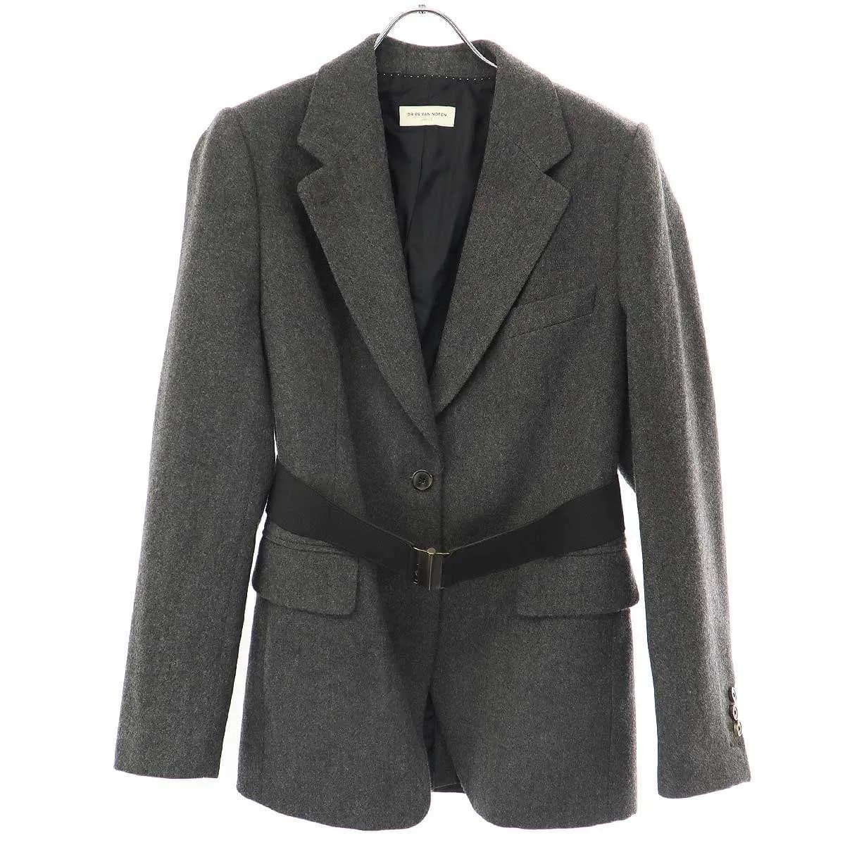 DRIES VAN NOTEN ドリスヴァンノッテン 12AW ベルテッドウールテーラードジャケット 71-07-24-07014