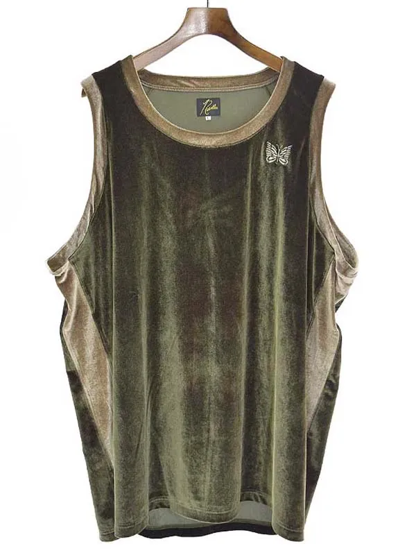 NEEDLES ニードルズ Side Line Tank Top サイドラインベロアタンクトップ