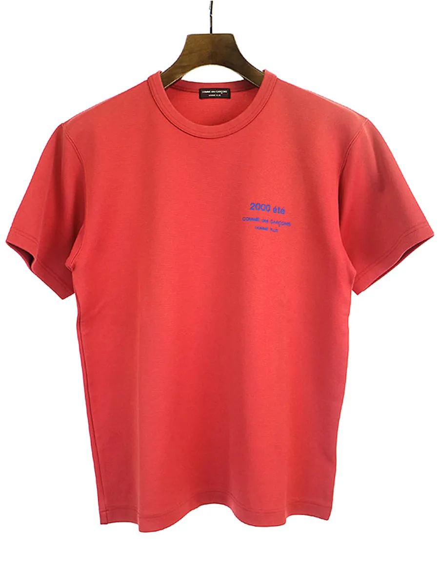 COMME des GARCONS コム デ ギャルソン オム プリュス 00SS ポリエステルジャージーロゴプリントTシャツ