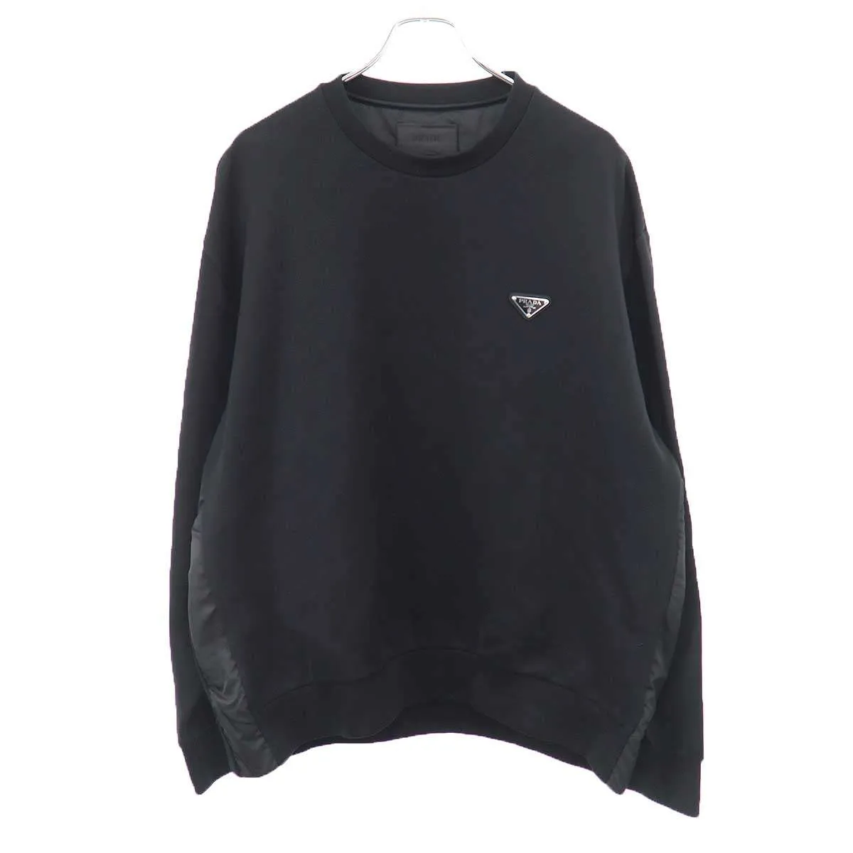 PRADA プラダ ロゴプレート テクニカルコットン スウェットシャツ