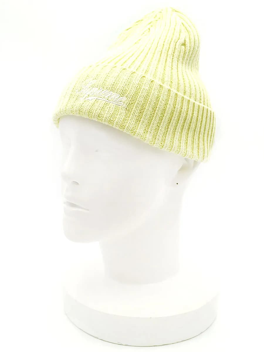 Supreme シュプリーム 21SS Bleached Rib Beanie ロゴ刺繍ビーニー