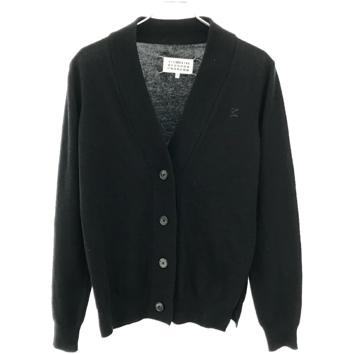 Maison Margiela メゾン マルジェラ 20AW Mロゴ エルボーパッチニットカーディガン S51HA1085