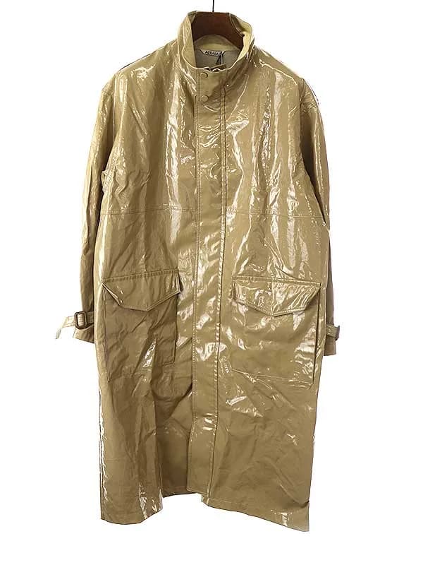 AURALEE オーラリー 20SS LINEN ENAMEL LAMINATE LONG COAT エナメルロングコート