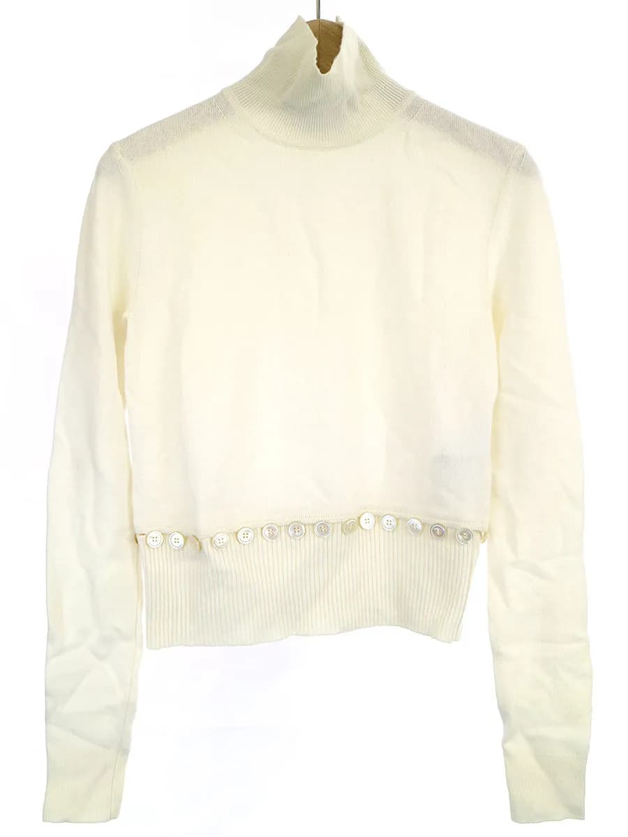 ALEXANDER McQUEEN アレキサンダーマックイーン 19AW ボタンデザインタートルネックニット