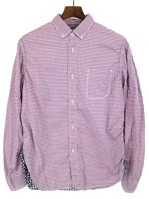 COMME des GARCONS ジュンヤワタナベ コムデギャルソン マン 15SS マルチパターンギンガムギャザーシャツ