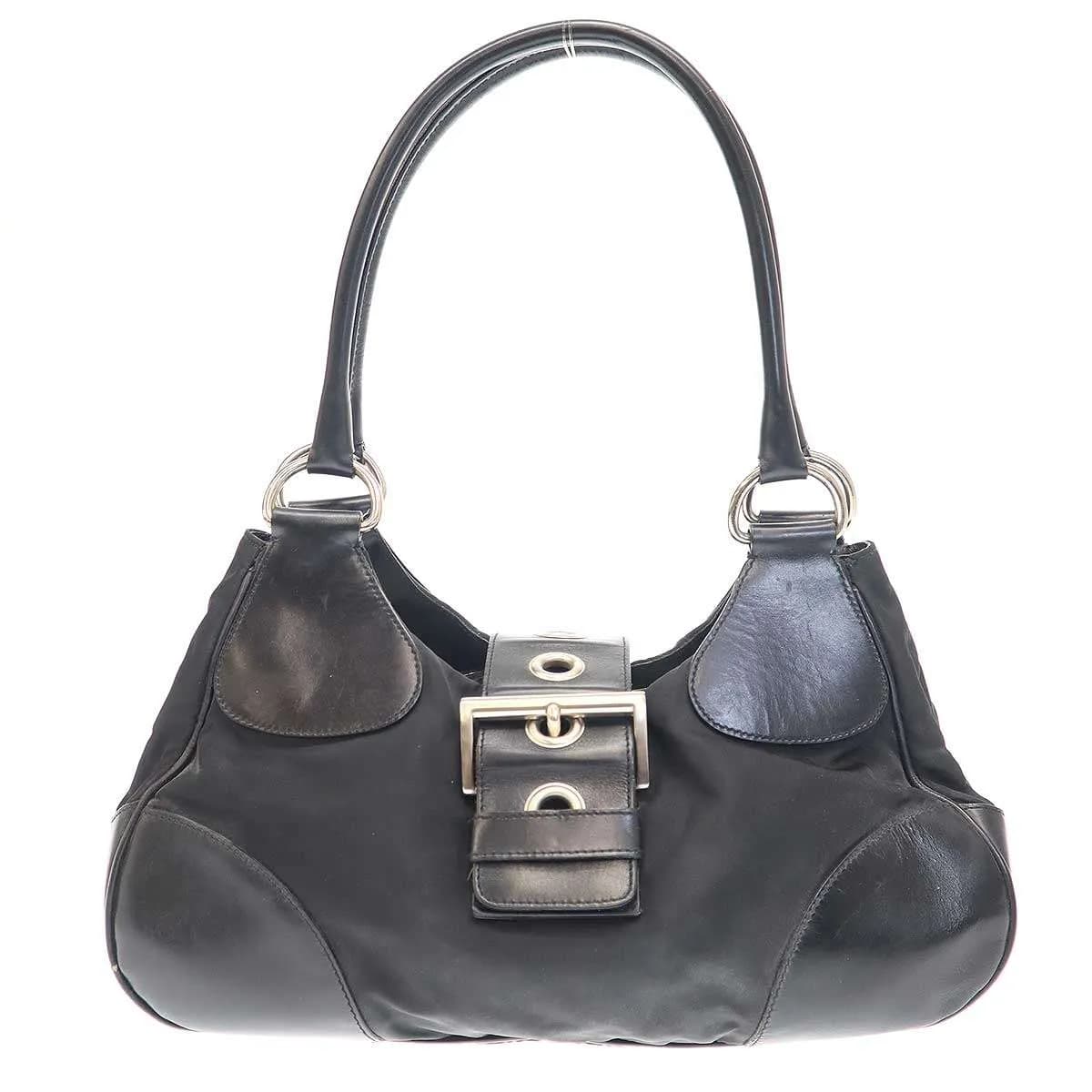 PRADA プラダ TESSUTO MOON ナイロンレザーコンビネーションバッグ