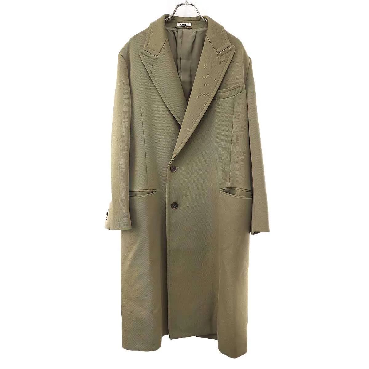 AURALEE オーラリー 23AW DOUBLE CLOTH HARD TWIST CARSEY CHESTERFIELD COAT コート A23AC01KW