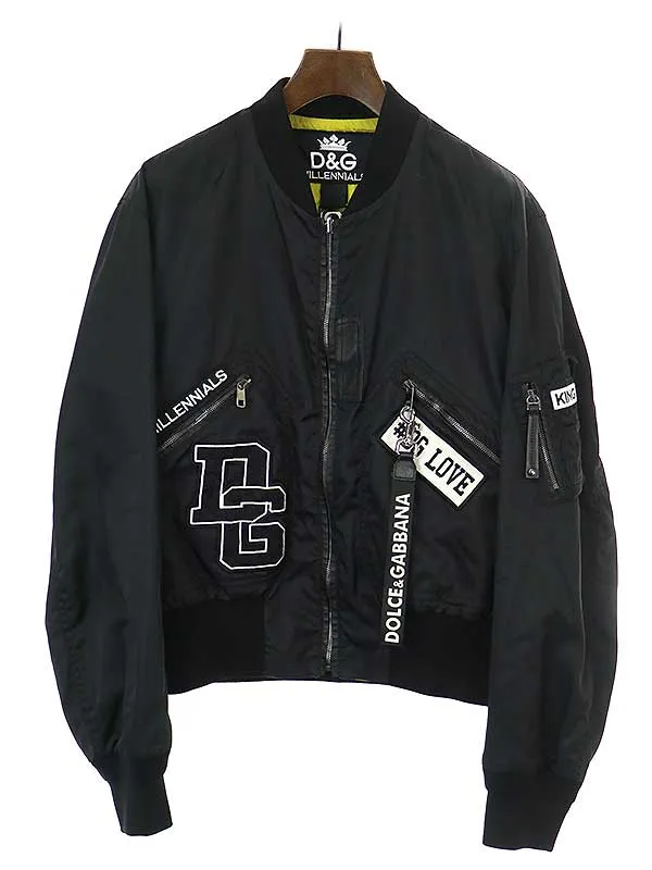 DOLCE&GABBANA ドルチェ&ガッバーナ 18AW ストラップデザインリバーシブルオーバーボンバージャケット