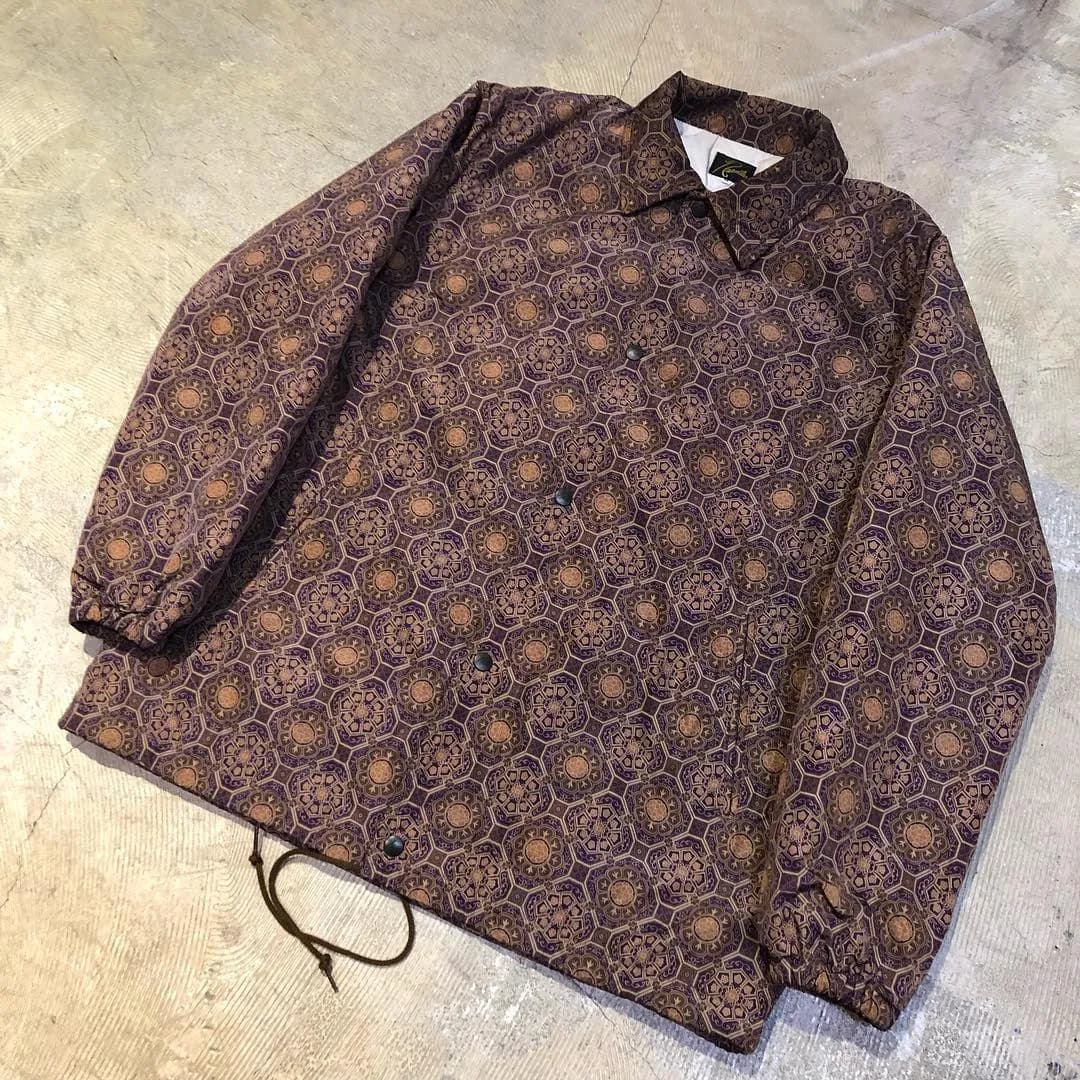 NEEDLES Needles 18AW ポリエステルタフタファインパターンプリント中綿コーチジャケット