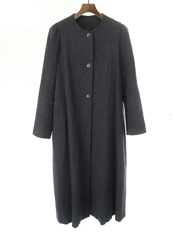 ARTS&SCIENCE アーツ&サイエンス 17AW ノーカラーウールロングコート