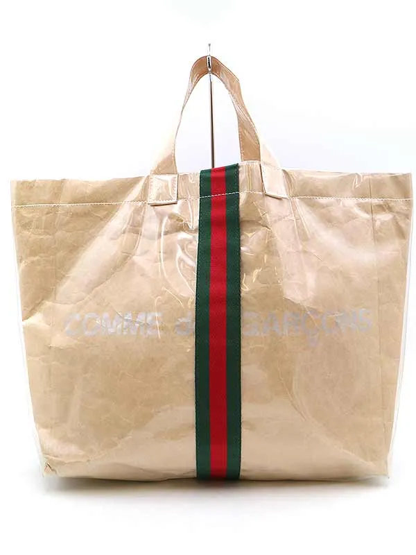 COMME des GARCONS コムデギャルソン × グッチ シェリーラインPVCトートバッグ