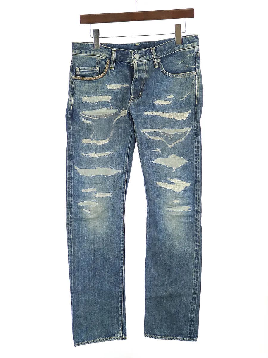 HYSTERIC GLAMOUR ヒステリックグラマー IPR加工ダメージデニムパンツ