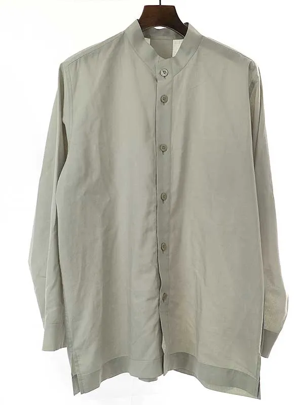 ISSEY MIYAKE オム プリッセ イッセイ ミヤケ 23SS リネンポリエステルスタンドカラーシャツ