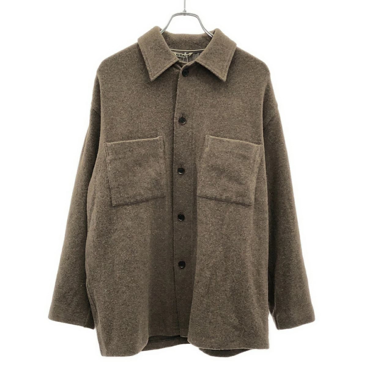 AURALEE オーラリー 21AW CASHMERE WOOL BRUSHED JERSEY BIG SHIRTS シャツ A21AB01PT