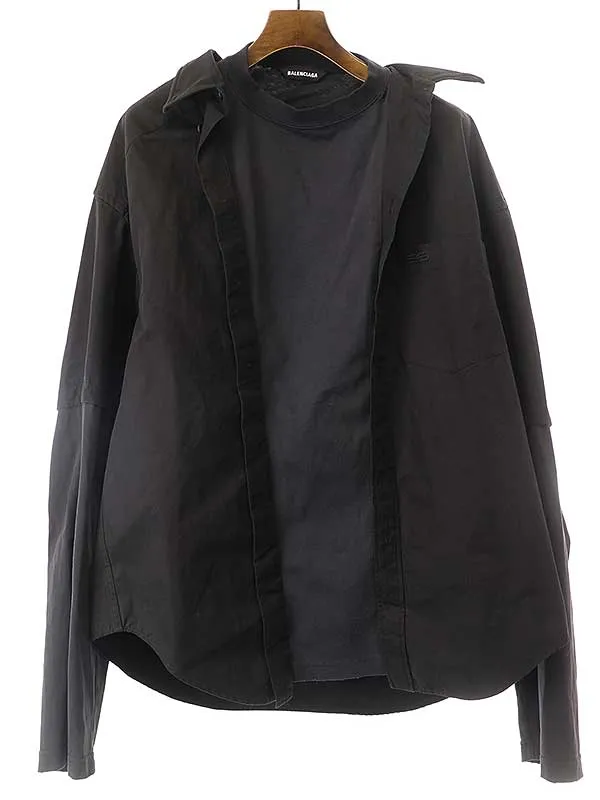 BALENCIAGA バレンシアガ 22AW S/S TROMPE L OEIL SHIRT