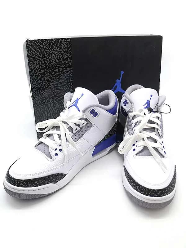 NIKE ナイキ AIR JORDAN 3 RETRO RACER BLUE スニーカー ホワイト