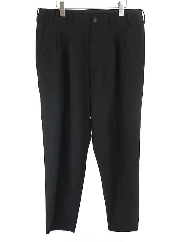 Yohji Yamamoto ヨウジヤマモト プール オム 21AW W/GABARDINE 2TUCK PANTS ウールギャバジン2タックパンツ