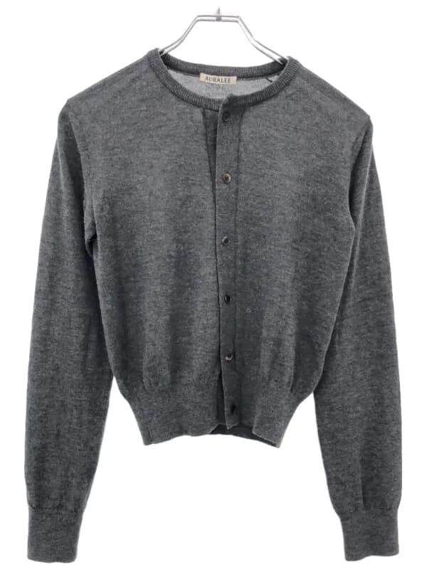 AURALEE オーラリー 23SS CASHMERE HARD TWIST KNIT CARDIGAN カシミヤカーディガン