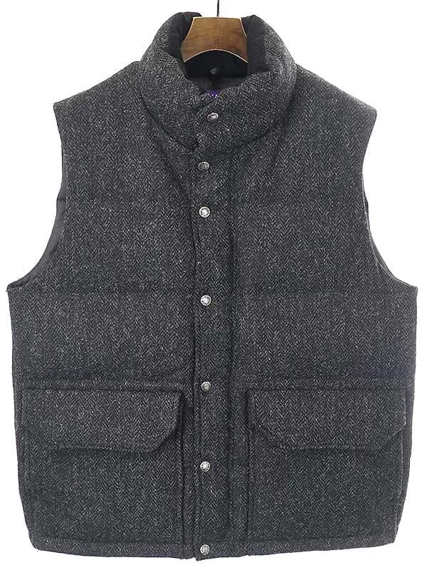 THE NORTH FACE ザ ノースフェイス パープルレーベル Harris Tweed Sierra Vest ウールダウンベスト