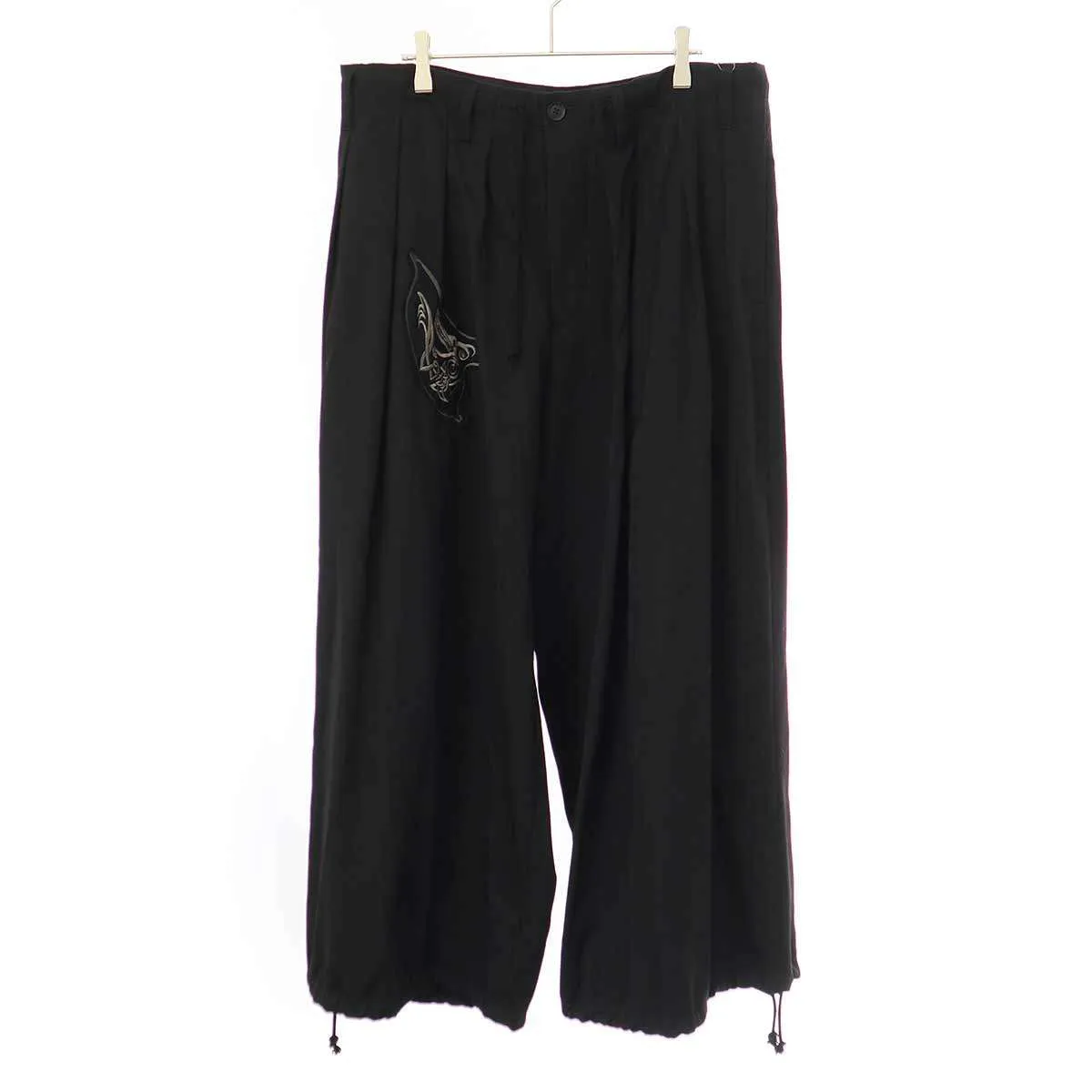 Yohji Yamamoto ヨウジヤマモト プールオム 20AW ウールギャバジンパッチバルーンパンツ HR-P17-100