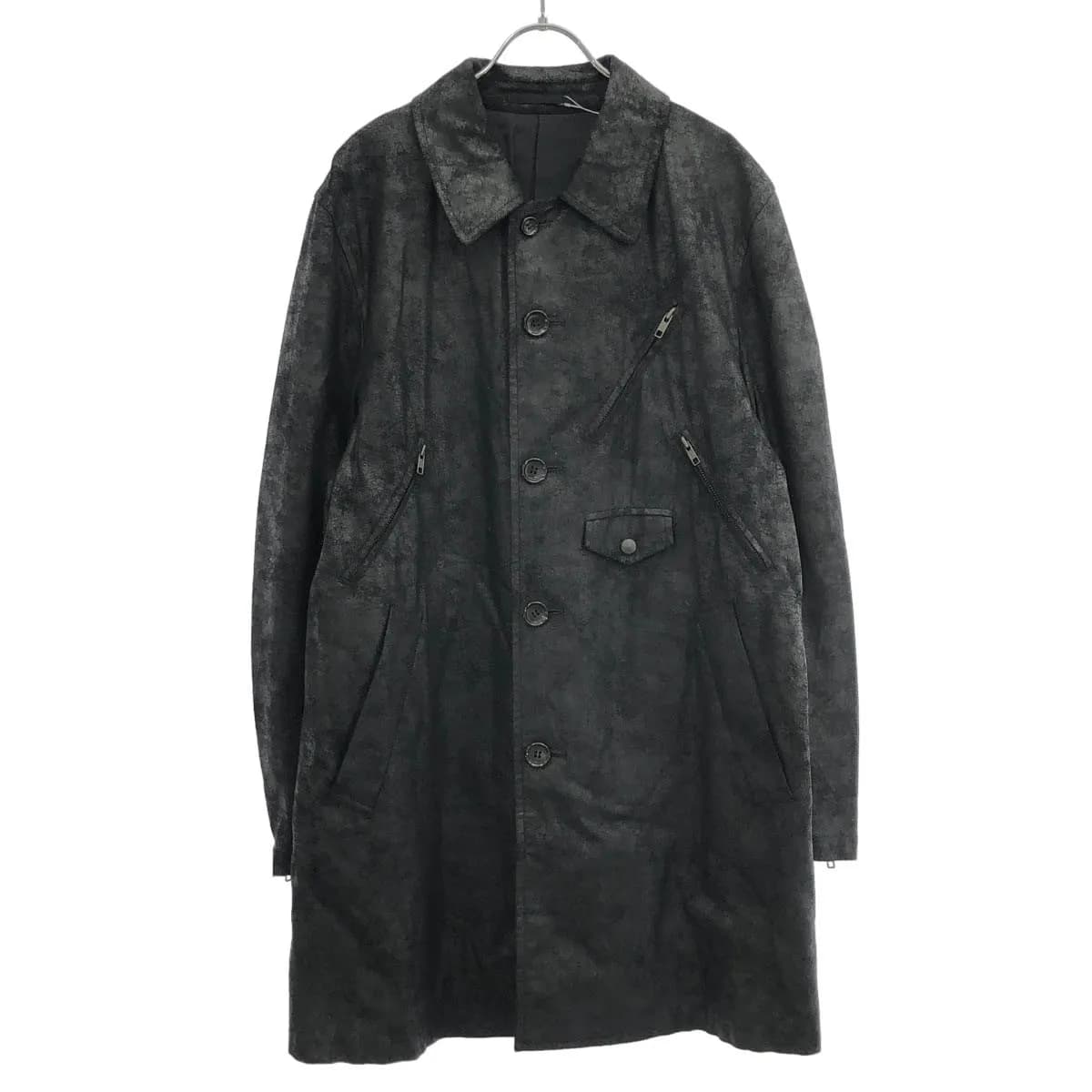 COMME des GARCONS コムデギャルソンオム 2005AW フェイクレザーステンカラーコート HP-C001