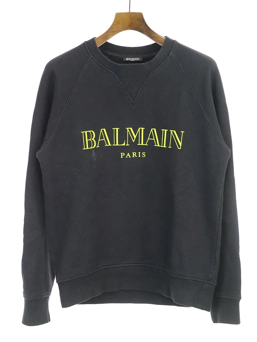 BALMAIN HOMME バルマン パリ 19SS ロゴプリントクルーネックスウェットトレーナー