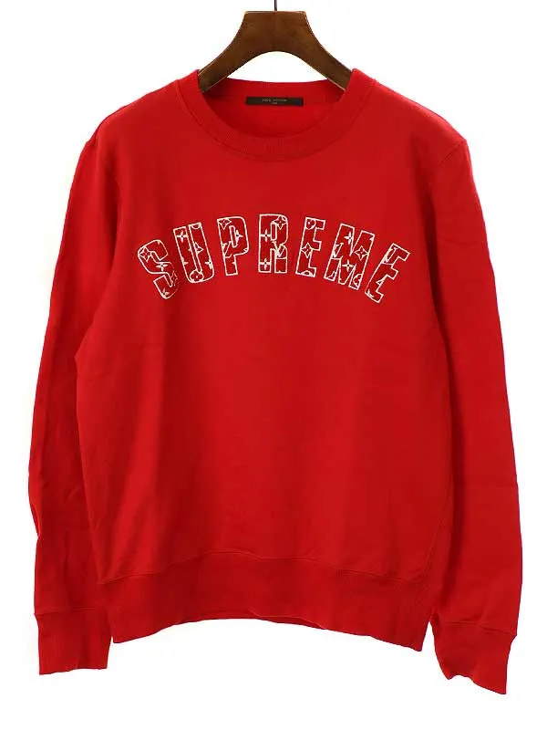 LOUIS VUITTON ルイヴィトン × シュプリーム 17AW Arc Logo Crewneck モノグラムアーチロゴスウェットトレーナー
