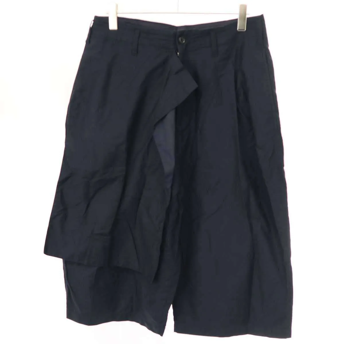 Yohji Yamamoto ヨウジヤマモト プールオム 17SS 右前垂らし布 コットンギャバパンツ