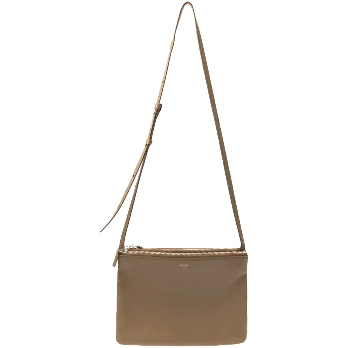 CELINE セリーヌ トリオラージレザーショルダーバッグ
