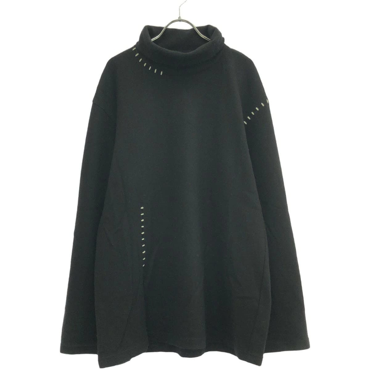 Yohji Yamamoto サイト バイ ヨウジヤマモト 24AW AIRY JERSEY BLIND STITCH HIGH NECK LONG-SLEEVE T-SHIRT ハイネックステッチウールニットセーター UB-T07-105