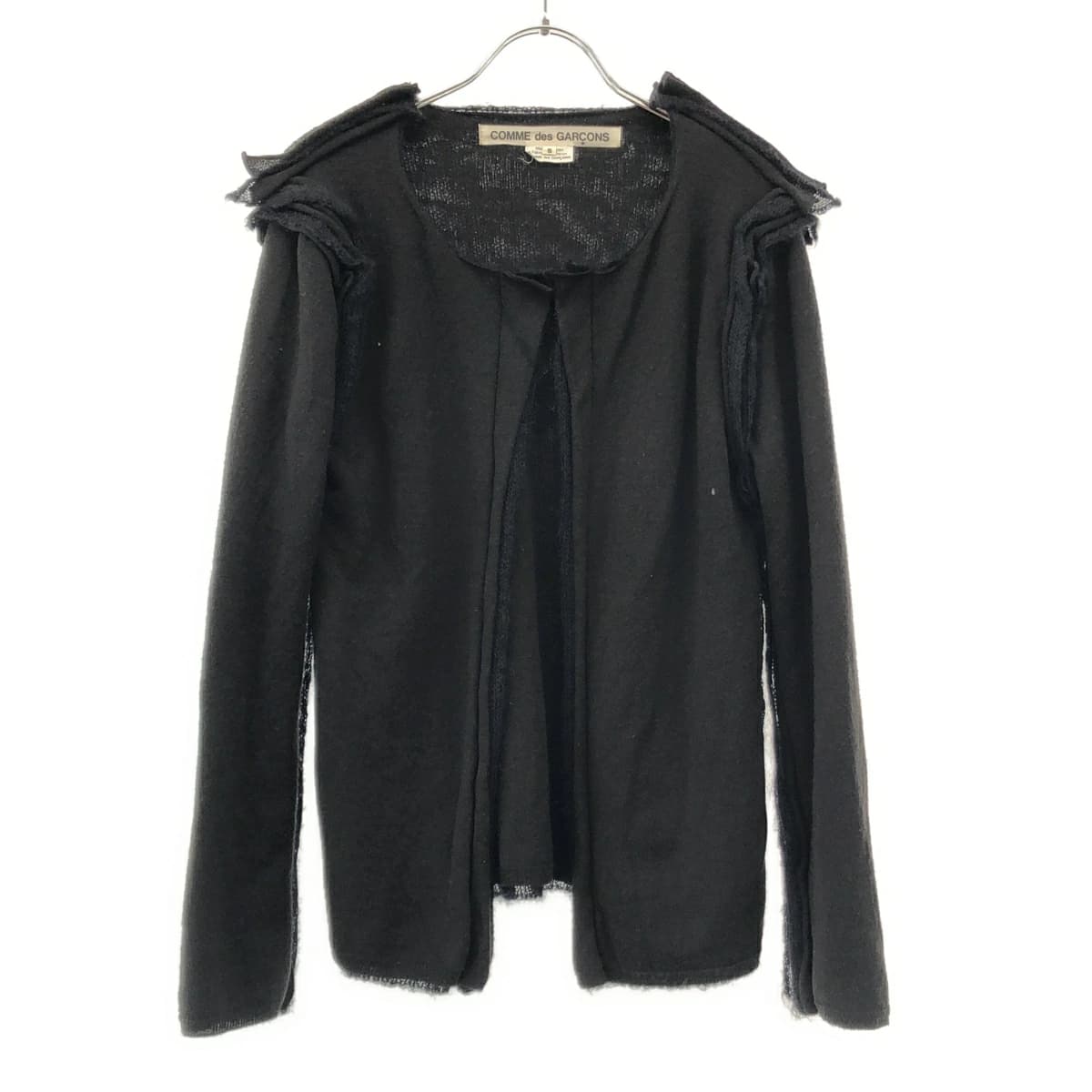 COMME des GARCONS コムデギャルソン 18AW カットオフ三重ニットカーディガン GB-N006