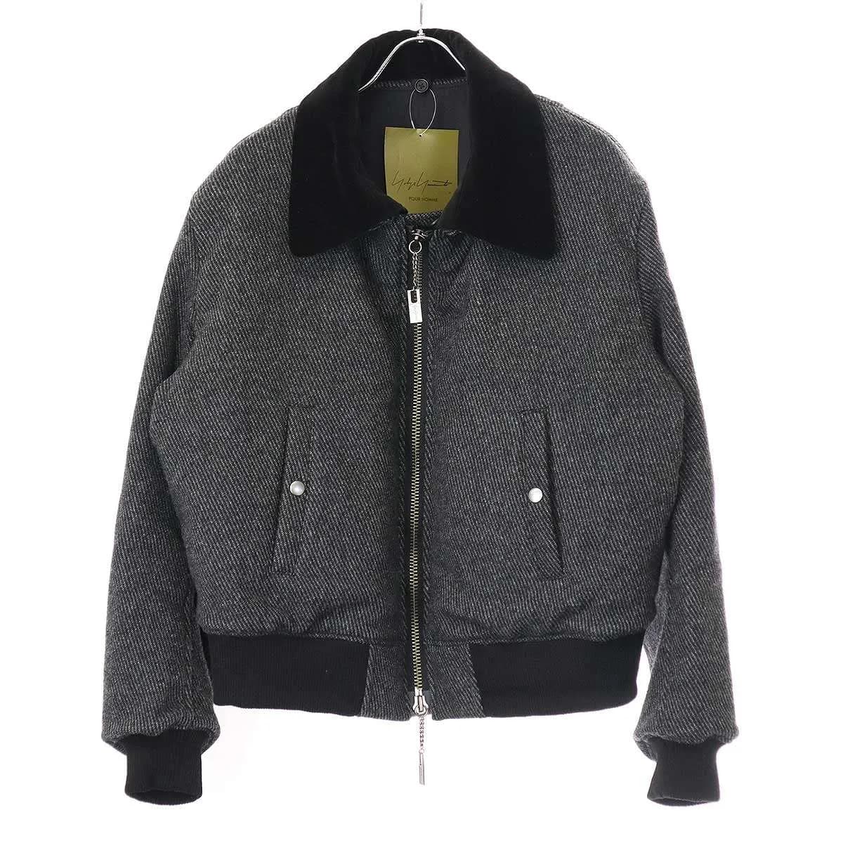 Yohji Yamamoto ヨウジヤマモト プールオム 24AW CARSE TWEED FLIGHT JACKET ツイードフライトジャケット HO-Y11-109