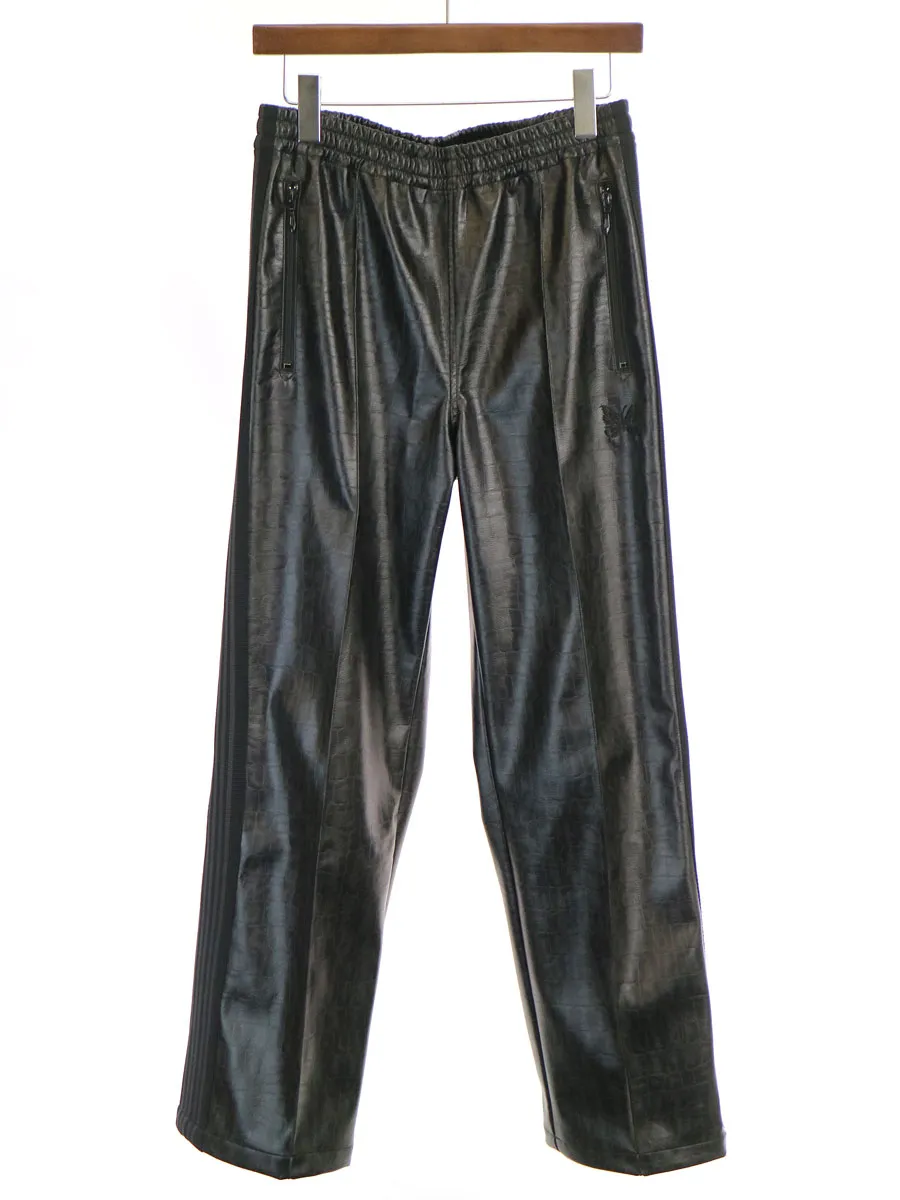 NEEDLES ニードルズ 20AW STUDIOUS別注 Triple Black Track Pant シンセティックレザートラックパンツ