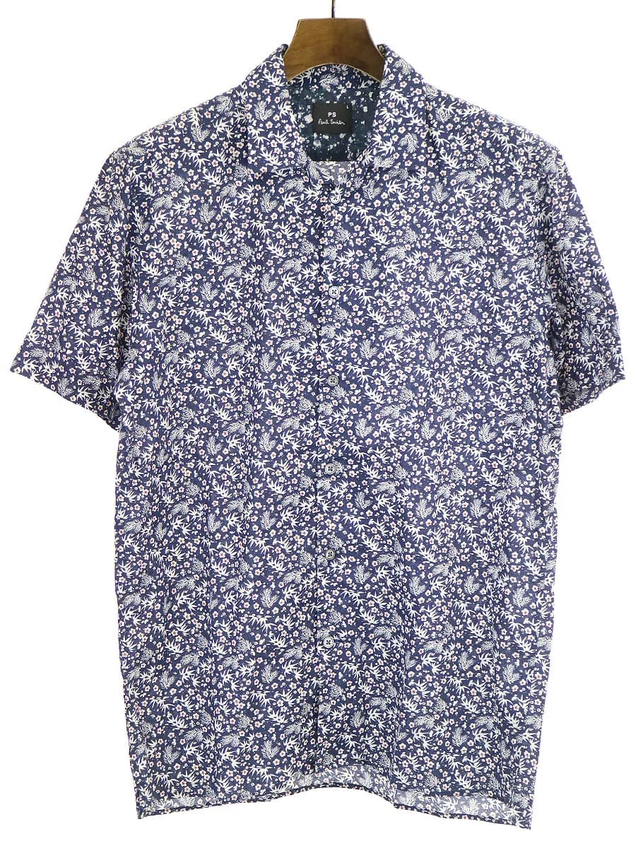 Paul Smith ピーエス ポールスミス SAMPLE フラワープリント半袖シャツ