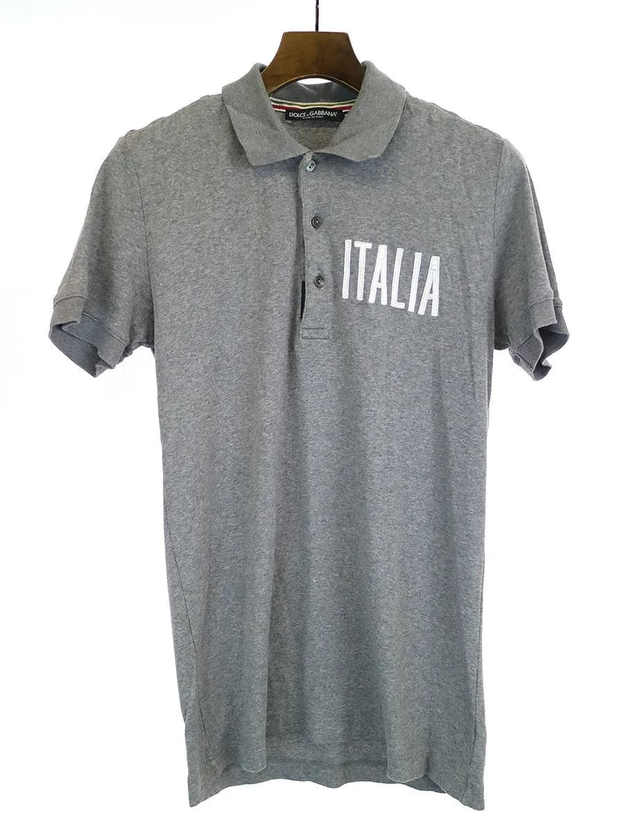 DOLCE&GABBANA ドルチェ&ガッバーナ 12SS ITALIA コットンジャージーポロシャツ